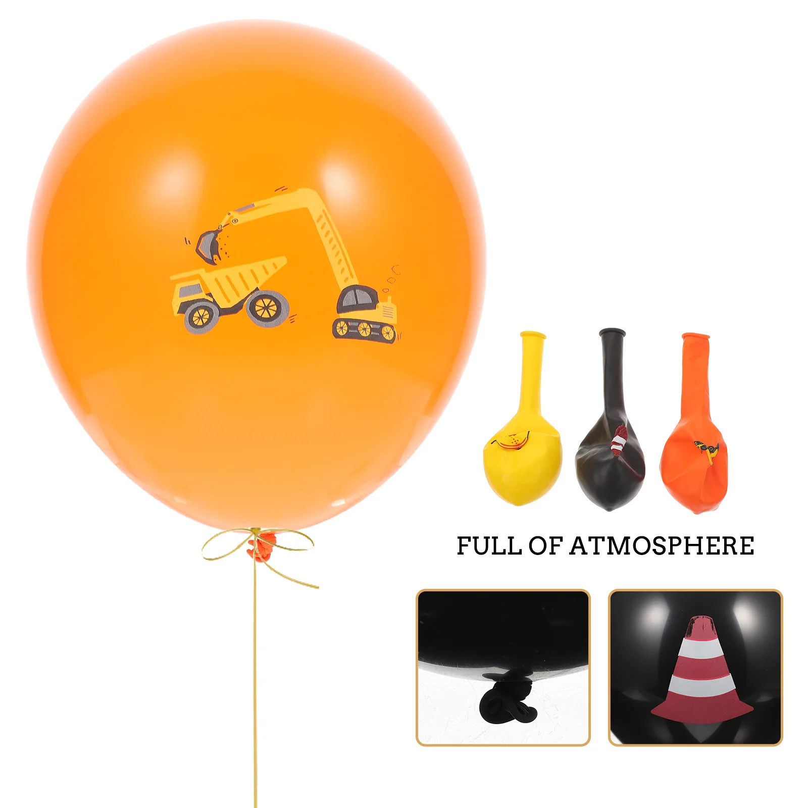 

30Pcs Construction Birthday Balloons Latex Party Decorations Cute Themed Celebration Supplies Construction Balloons