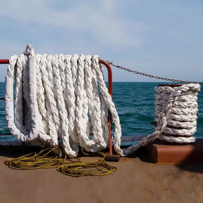 Marine Supplier 80mm 8 Strand Polyester Polyamide Nylon Rope Vessel Towing  Mooring Ship Rope