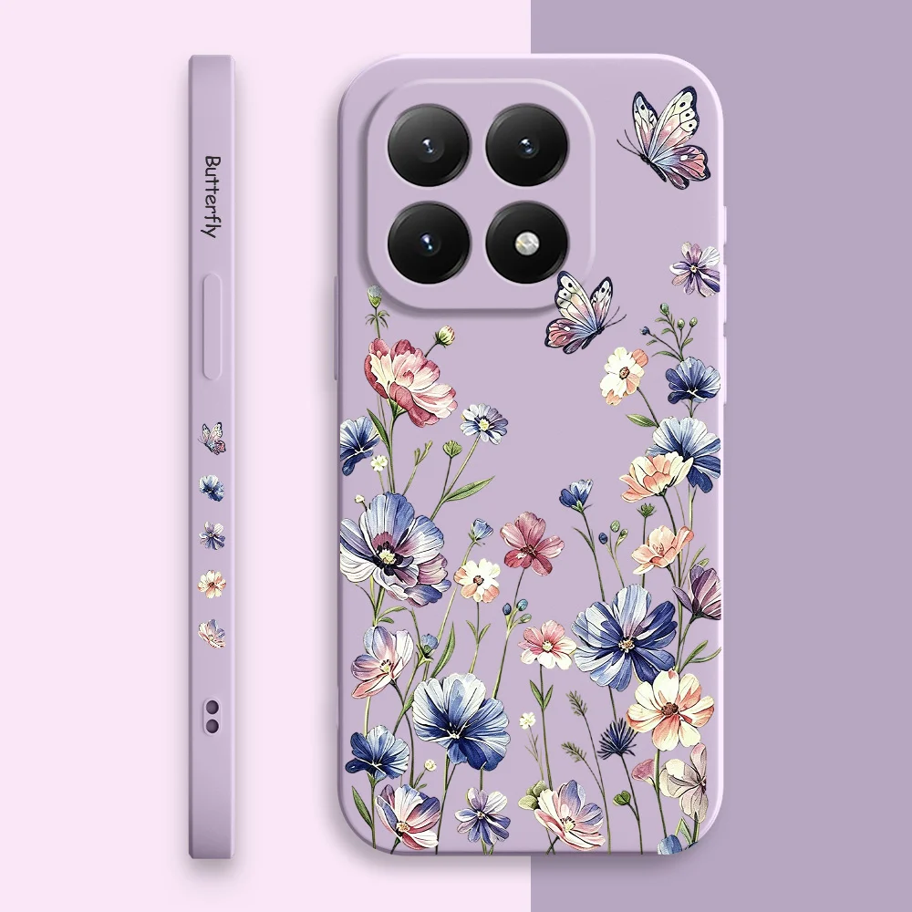 Butterfly Hush Phone Case For Xiaomi Poco X8 M8 F8 X7 M7 F7 X6 M6 F6 X5 M5 F5 Pro Max Ultra 4G 5G Silicone Soft Cover view 2