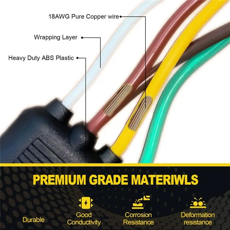Latest 26FT Trailer Wiring Harness Kit, 4 Pin 5 Wire Trailer Wiring Harness, Boat Trailer Wiring Harness,Flat Trailer Connector