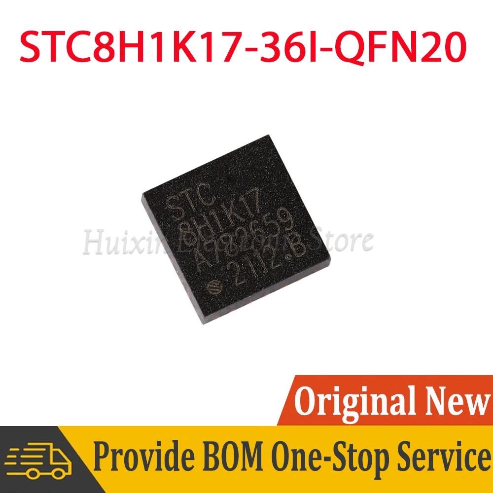 1-5pcs STC8H1K17-36I-QFN20 STC8H1K17 36I QFN20 STC8H1K17-36I Single Chip Enhanced 1T 8051 Microcontroller MCU IC New Original