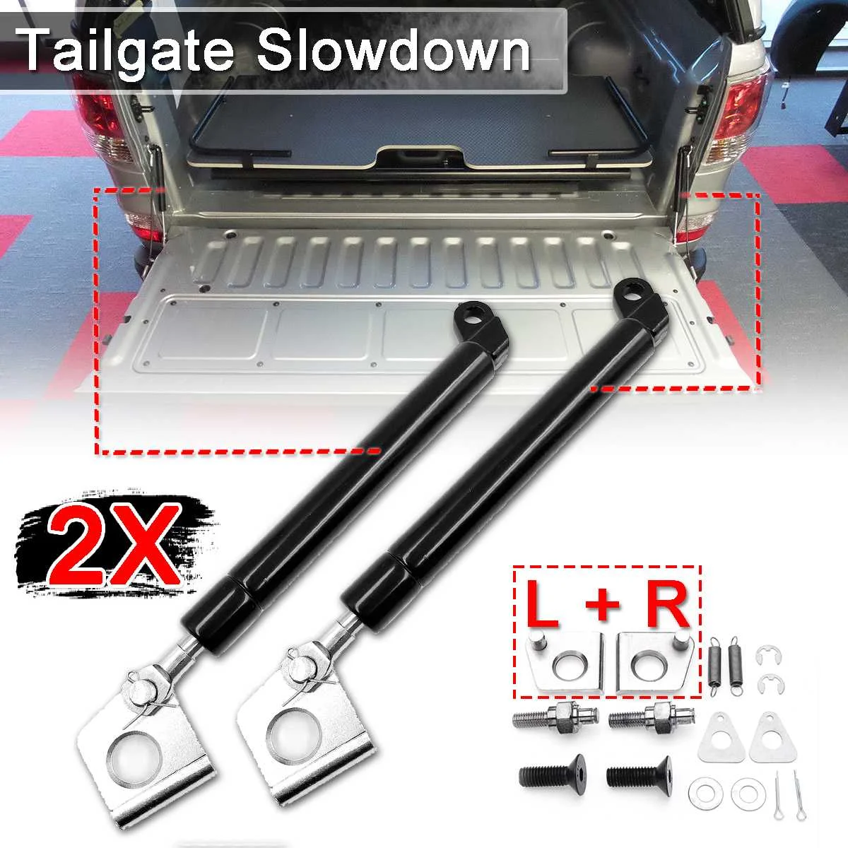 1 Pair Rear Tailgate Slow Down Shock Strut Support For HOLDEN RG COLORADO LS LTZ Z71 2012-2017