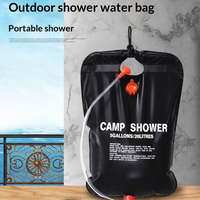 20L Folding Water Bag Outdoor Portable Transparent PVC Bucket Bucket Water Bag Bath Camping Shower