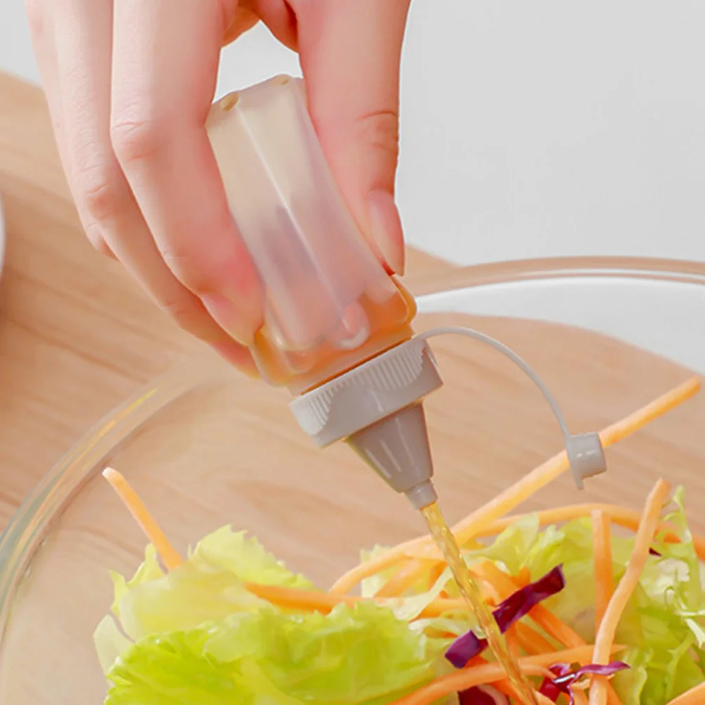 

12Pcs Portable Gray Leakproof Kitchen Condiment Bottles Reusable Sauce Dispensers for Salad Dressing Ketchup Mustard Syrup