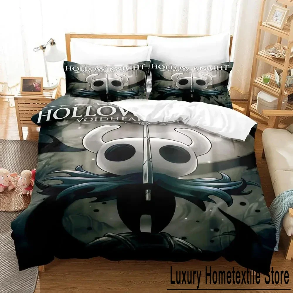 3D Print Hollow Knight Game Bedding Set Duvet Cover Bed Set Quilt Cover Pillowcase Comforter king Queen Size Boys Adult Bedding