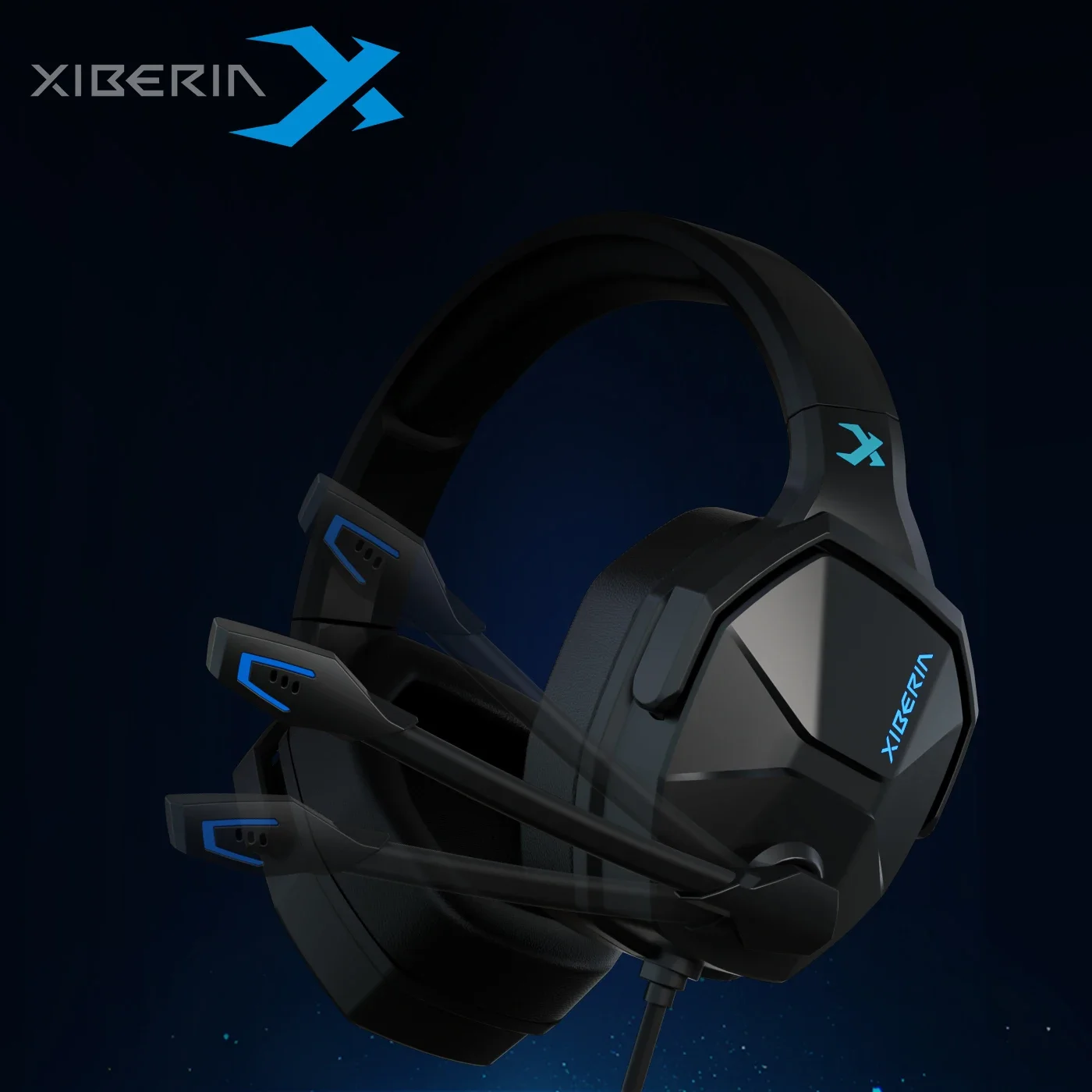 

Игровая гарнитура XIBERIA V13 USB-A с объемным звуком 7.1 и проводными наушниками FPS с микрофоном с шумоподавлением, удобный дизайн