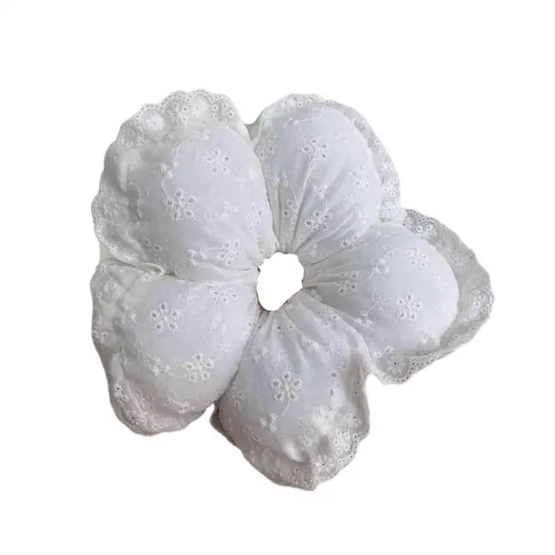 

39BB Flower Scrunchies Female French Aesthetic Hair Scrunchies Sweet Hair Accessories Flower Hairband for Various Hairstyles