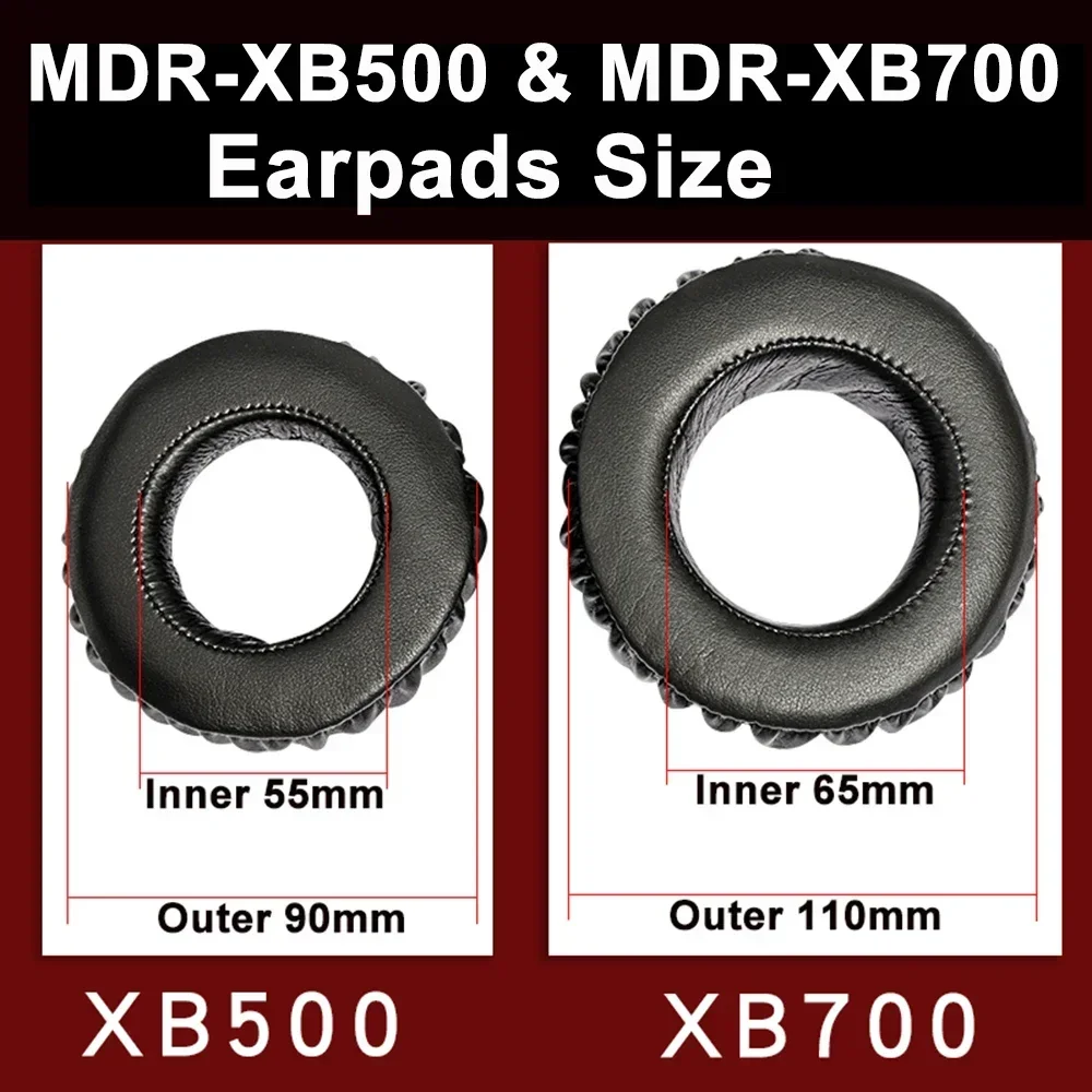 Protein Leather Replacement Earpads Ear Pads Cushion Muffs Cups for Sony MDR-XB500 MDR-XB700 MDR XB500 XB700 Headphones