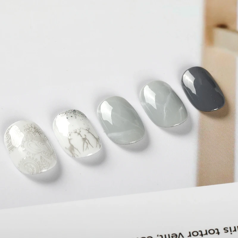 ROSALIND 5Ml เล็บปั๊มเจลสีดำสีขาว Varnis เล็บแสตมป์ภาพวาดสี Soak Off UV Gel สำหรับ nail Art Stamping