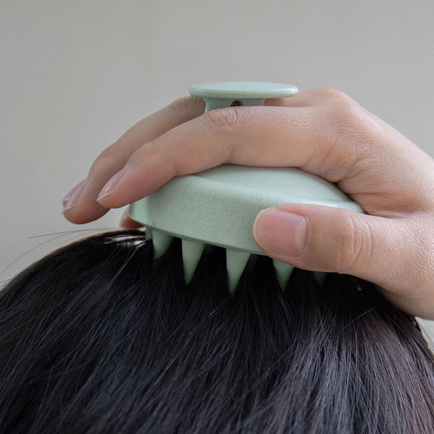 Shampoo Massager Pinsel, Weizen Stroh Haar Pinsel, silikon Kopfhaut Reiniger und Kopf Wäscher Runde Pinsel für Dusche und Haar Pflege