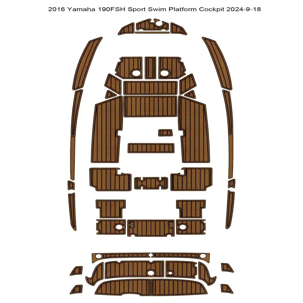 

2016 Ya-ma-ha 190FSH Спортивная платформа для плавания Кокпита Pad Лодка Напольный коврик из пены EVA из тикового дерева SeaDek MarineMat Gatorstep Стиль Самоклеящийся