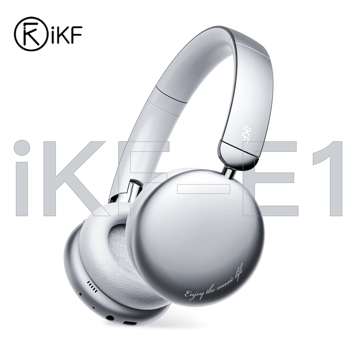 

iKF E1 Wireless/Wired Bluetooth 5.4 Headphones Over Ear, 90H Playtime, Foldable Lightweight Headsets for Gaming Work Travel