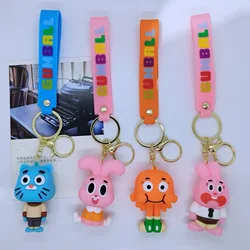 Creative Amazing Cartoon World of Gumball Keychain Car Decoration Backpack Pendant Accessories Children's All Hallows' Day Gifts