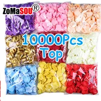 10000-100Pcs Top Artificial Fake Rose Petals Colorful Red White Gold Roses Petal Flowers Romantic Wedding Party Valentine Decor