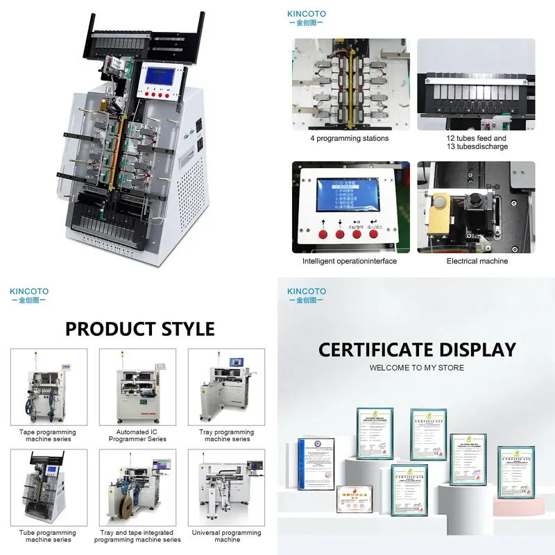 High Stability IC Programmer 1213D Automatic Tube In Out Chip Burner for Electronic Component Factory Production