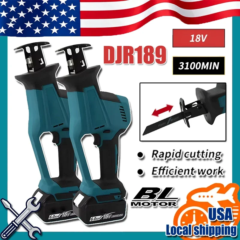 

Fit Makita DJR189 Cordless Electric Reciprocating Saw Brushless Rechargeable Wood Metal Cutting Saw Portable Saw Power Tool 18V