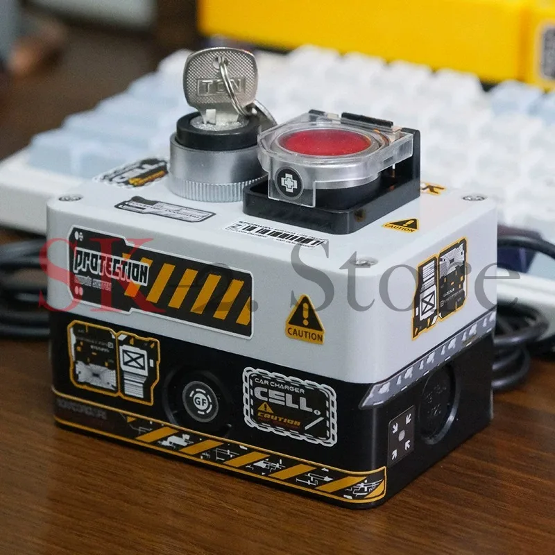 Computer host wired switch button button desktop chassis external major decision nuclear launch double switch