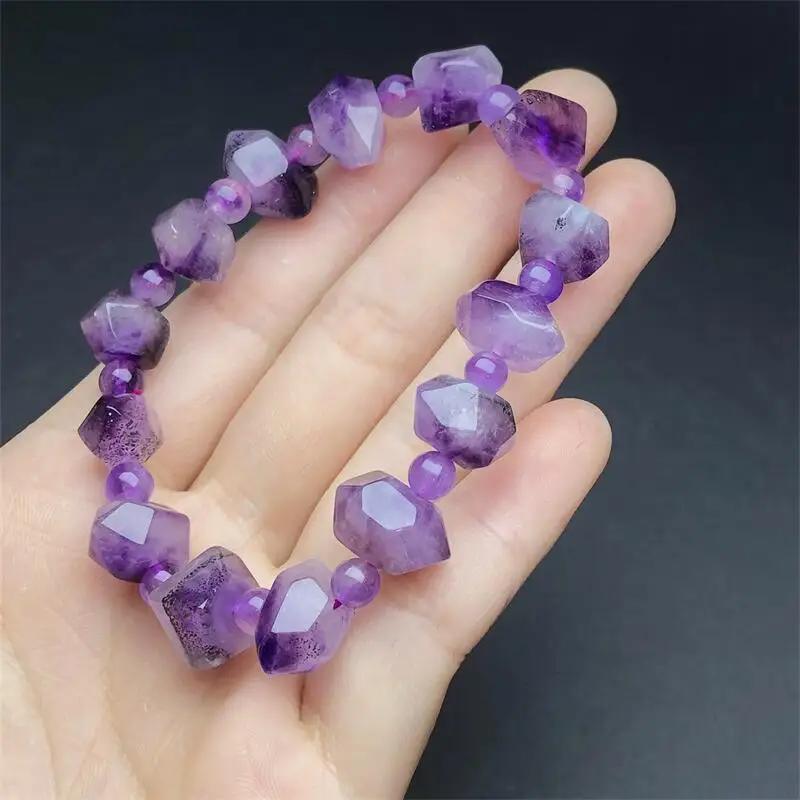 

Natural Freeform Purple Super Seven Quartz Bracelet For Women Men Love Gift Crystal Beads Strands Jewelry Holiday Gift 1PCS