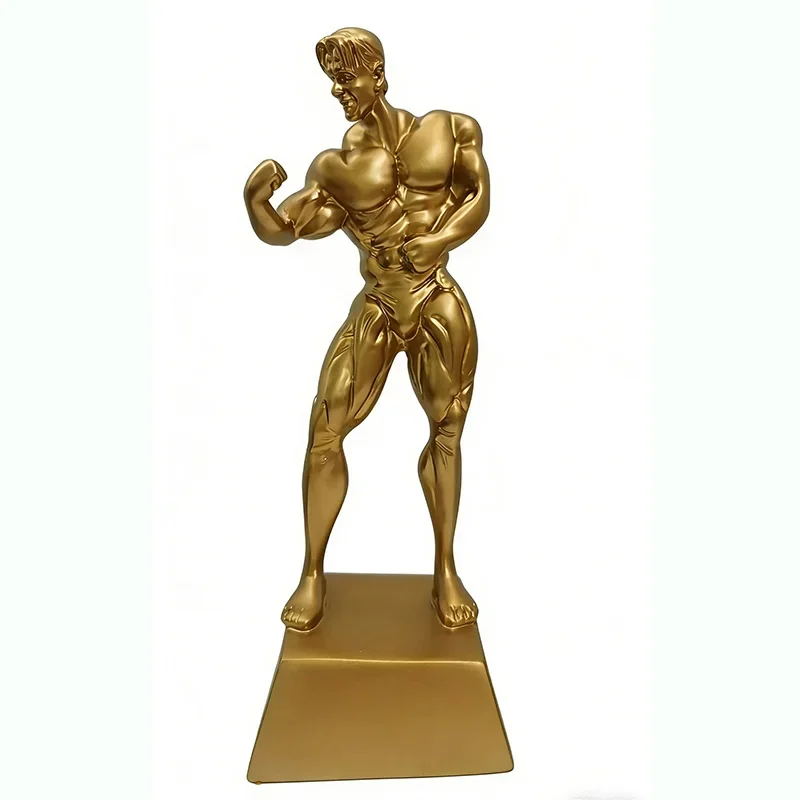 Fitness Trophy Bodybuilding Competition Podium Award Resin Craftwork Home Decorations Strength Trophy Fitness Enthusiast Gift
