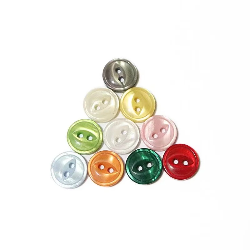 100pcs 9mm/10mm/11mm/12mm/15mm/18mm polyester button cute Fisheye buckle Sewing button Accessories resin shirt button for DIY