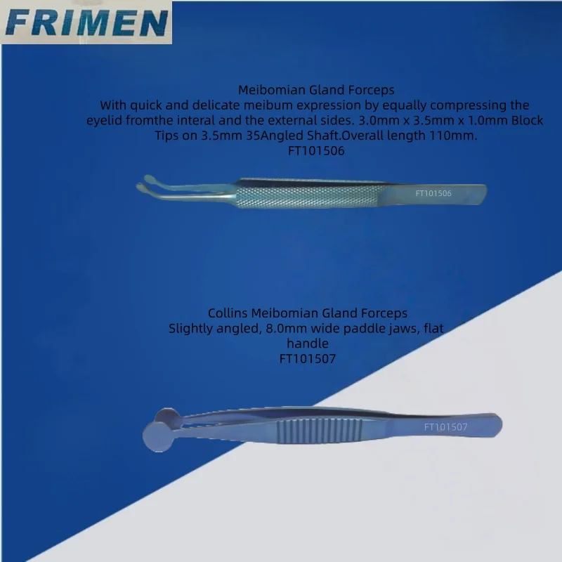 เครื่องมือจักษุวิทยา คีมถ่างต่อมไมบอมีน คอลลินส์ คีมถ่างต่อมไมบอมีน