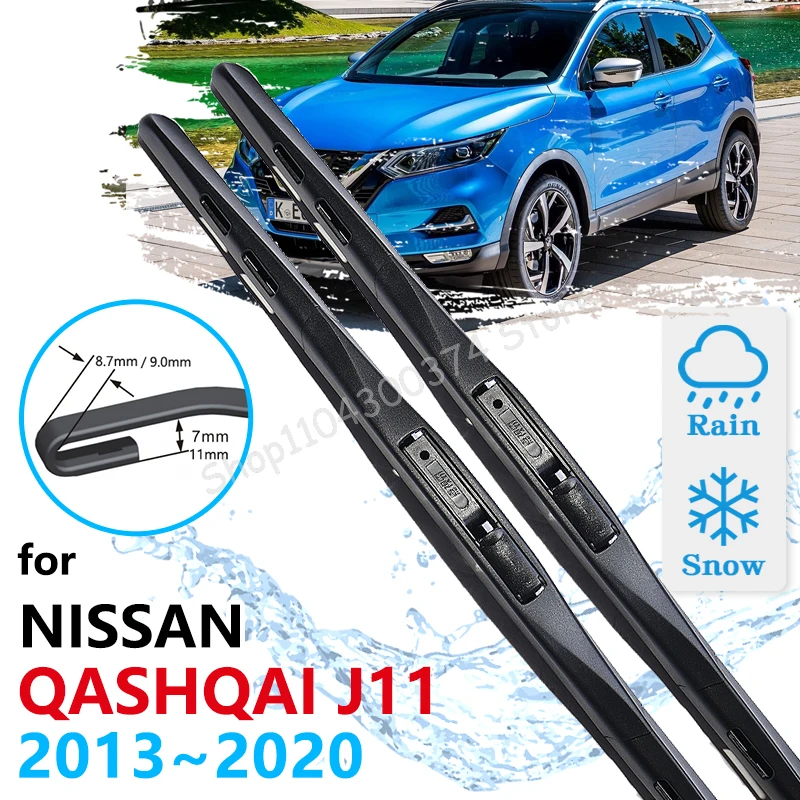 

Car Front Wiper Blades For Nissan Qashqai J11 2013 2014 2015 2016 2017 2018 2019 2020 Windshield Windscreen Brushes Accessories