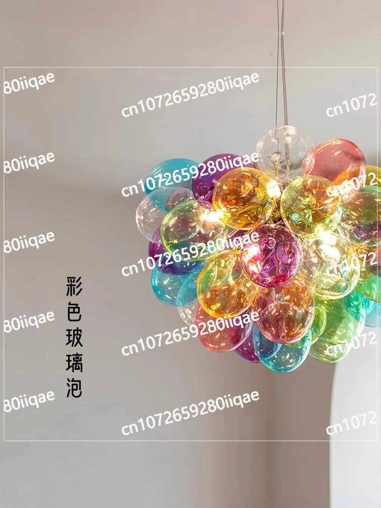 بالون من الزجاج الملون على شكل فقاعة لغرفة الأطفال، ثريا دوبامين إبداعية لغرفة النوم وغرفة الطعام