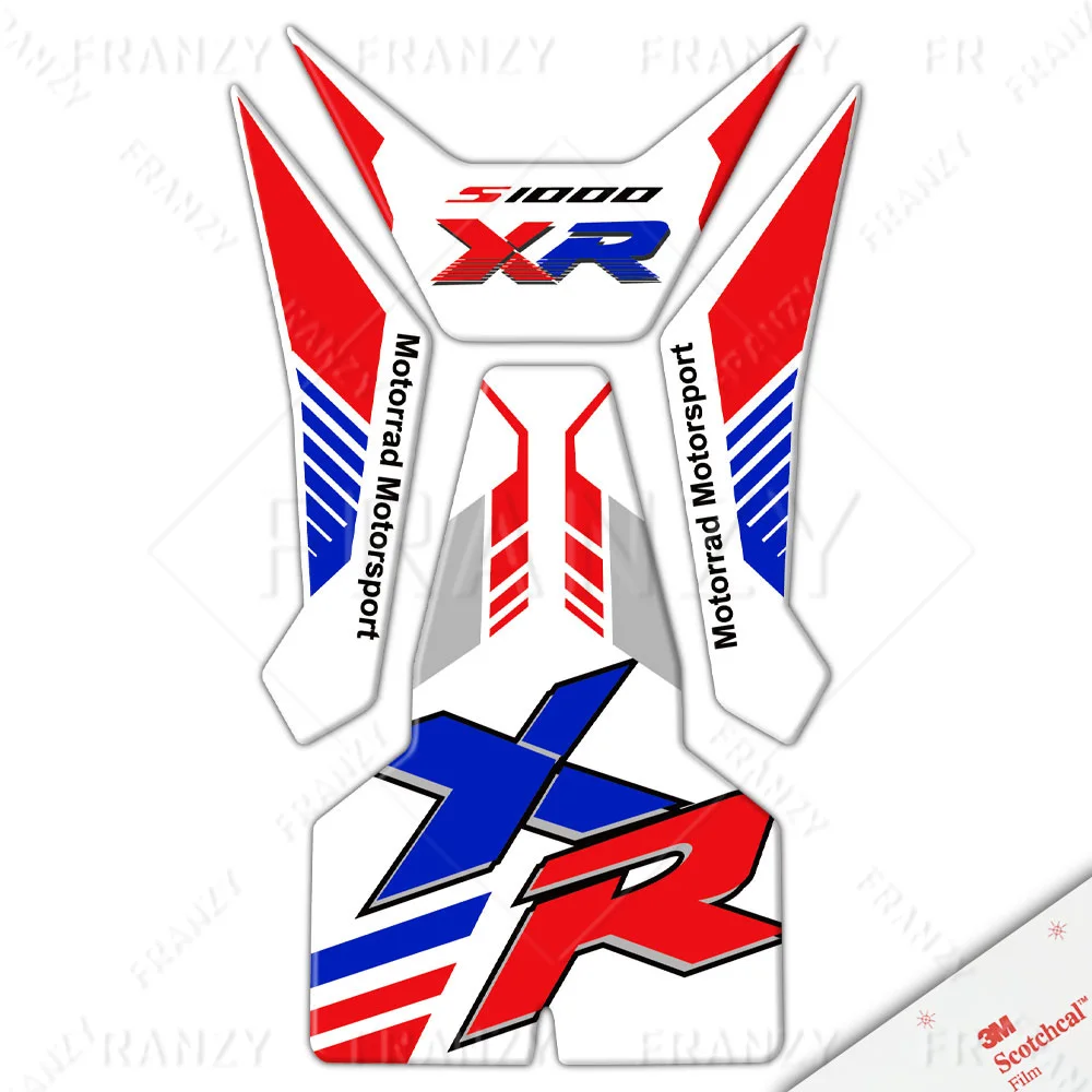 Voor S1000xr S 1000 Xr 3d Motorfiets Tank Pad Sticker Beschermer Drievoudige Zwarte Sticker 2020 2021 2022 2023