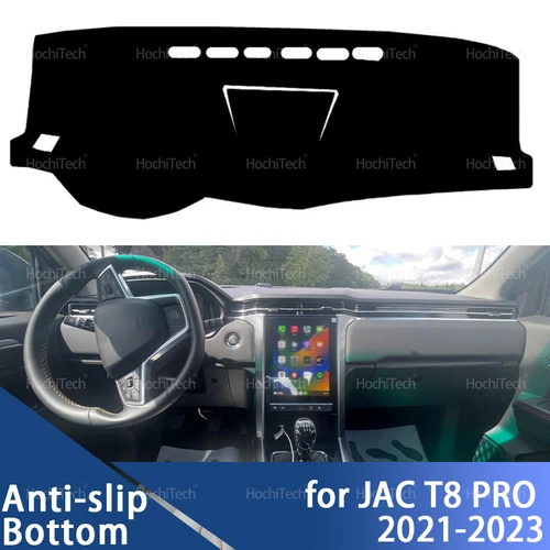 Imagen 1 del producto Para JAC T8 PRO 2021-2023 cubierta de tablero automático alfombrilla para tablero alfombra Dashmat alfombrillas Anti-UV conducción a la izquierda derecha