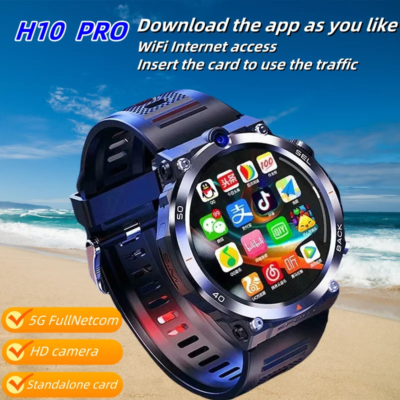 

H10 Smart Watch4GNet Global WIFI with Multifunctional Sports Round Screen Smartwatch NFC Positioning for Fitness Tracker