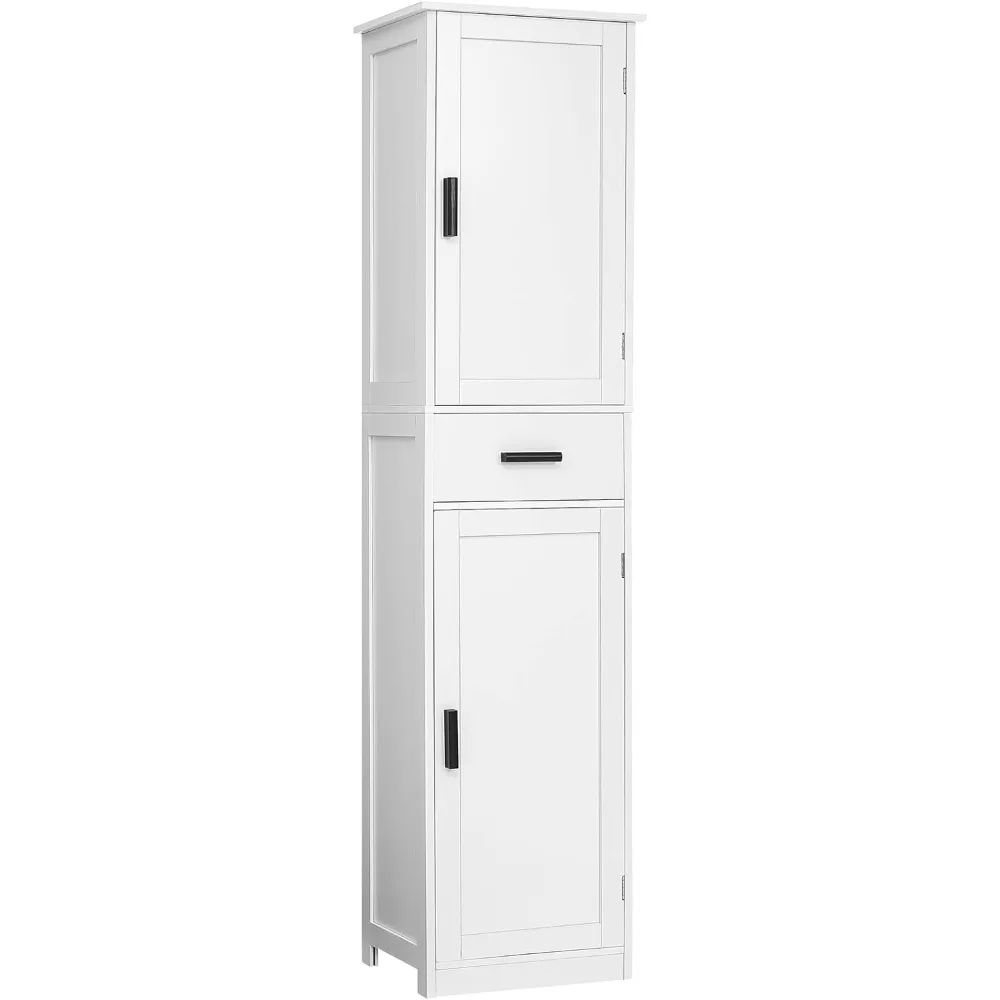 usikey 67“ Tall Bathroom Cabinet, Storage Cabinet with 4 Shelves & 2 Doors, Narrow Storage Cabinet for Bathroom, Living Room