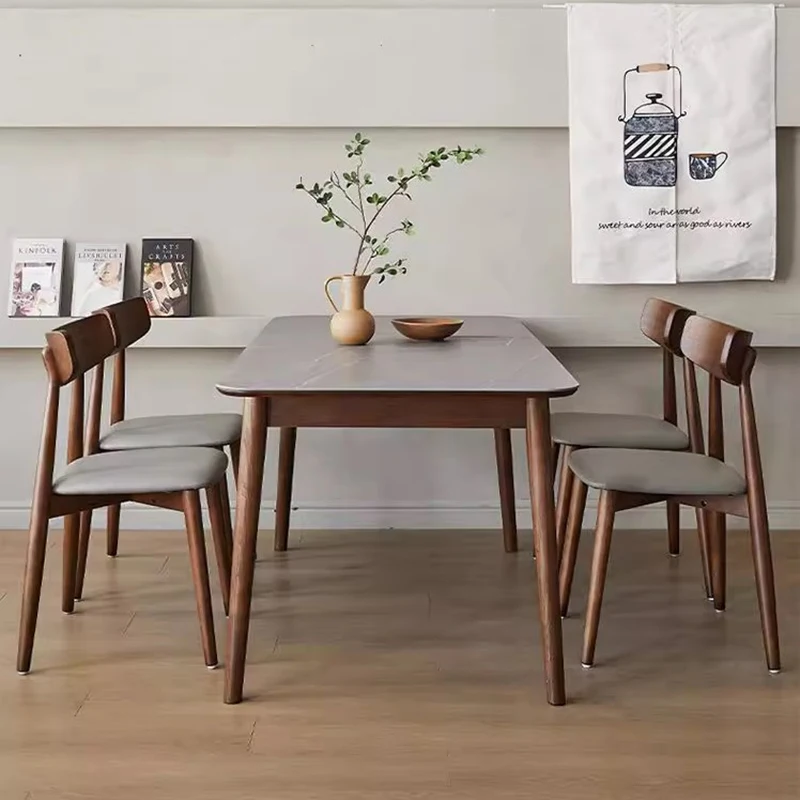 Rectangle Extension Dining Table Modern Luxury Space Saving Wooden Dining Table Chairs Living Room Table Basse Home Furniture