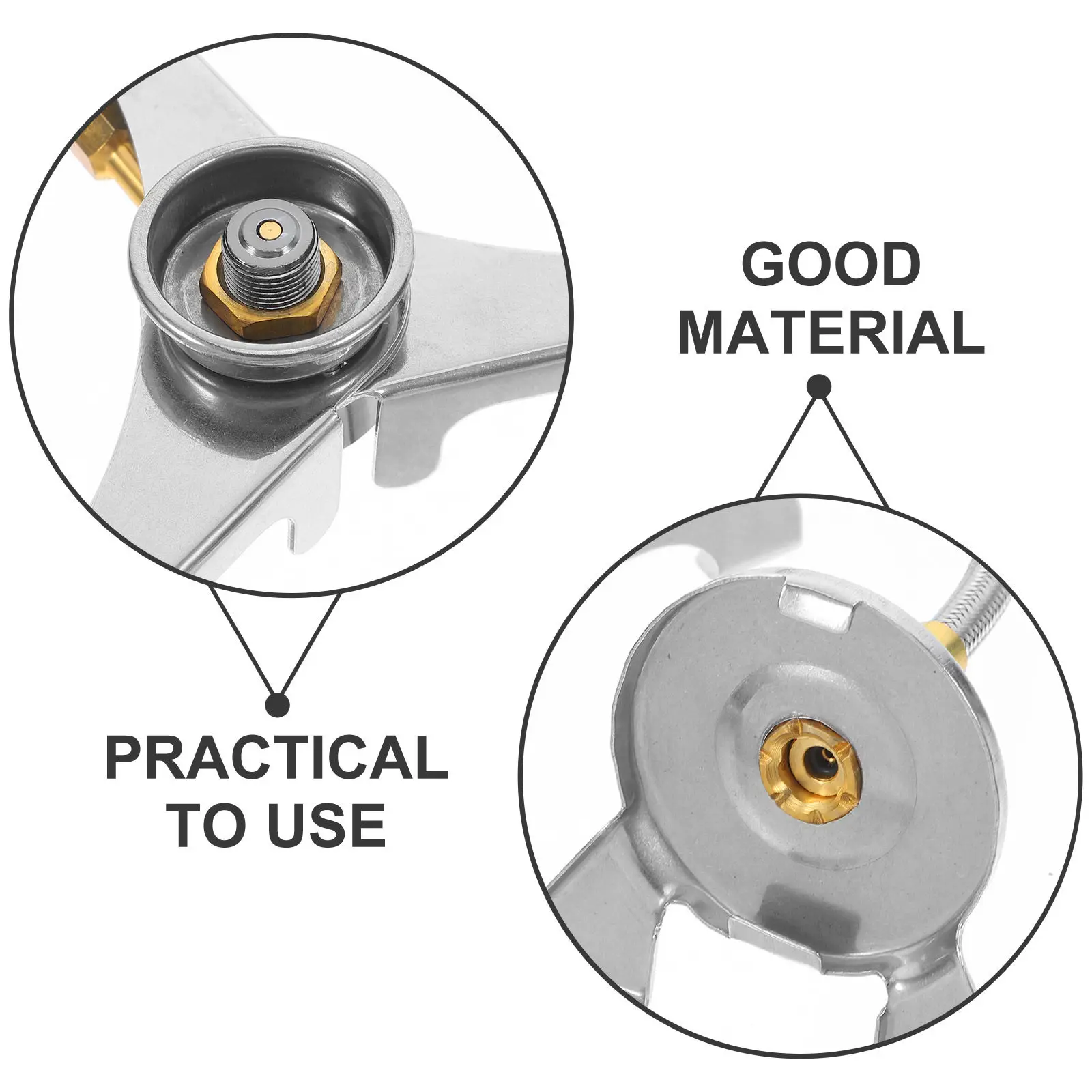 Outdoor Camping Stove Head Adapter Universal Split Type Propane Tank Converter Portable Gas Refill Connector Grill Splitter