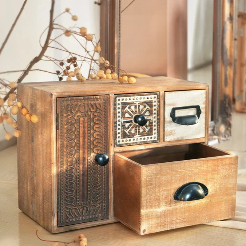 

Sili Style Wooden Jewelry Storage Box High-End Exquisite Necklace Ring Drawer