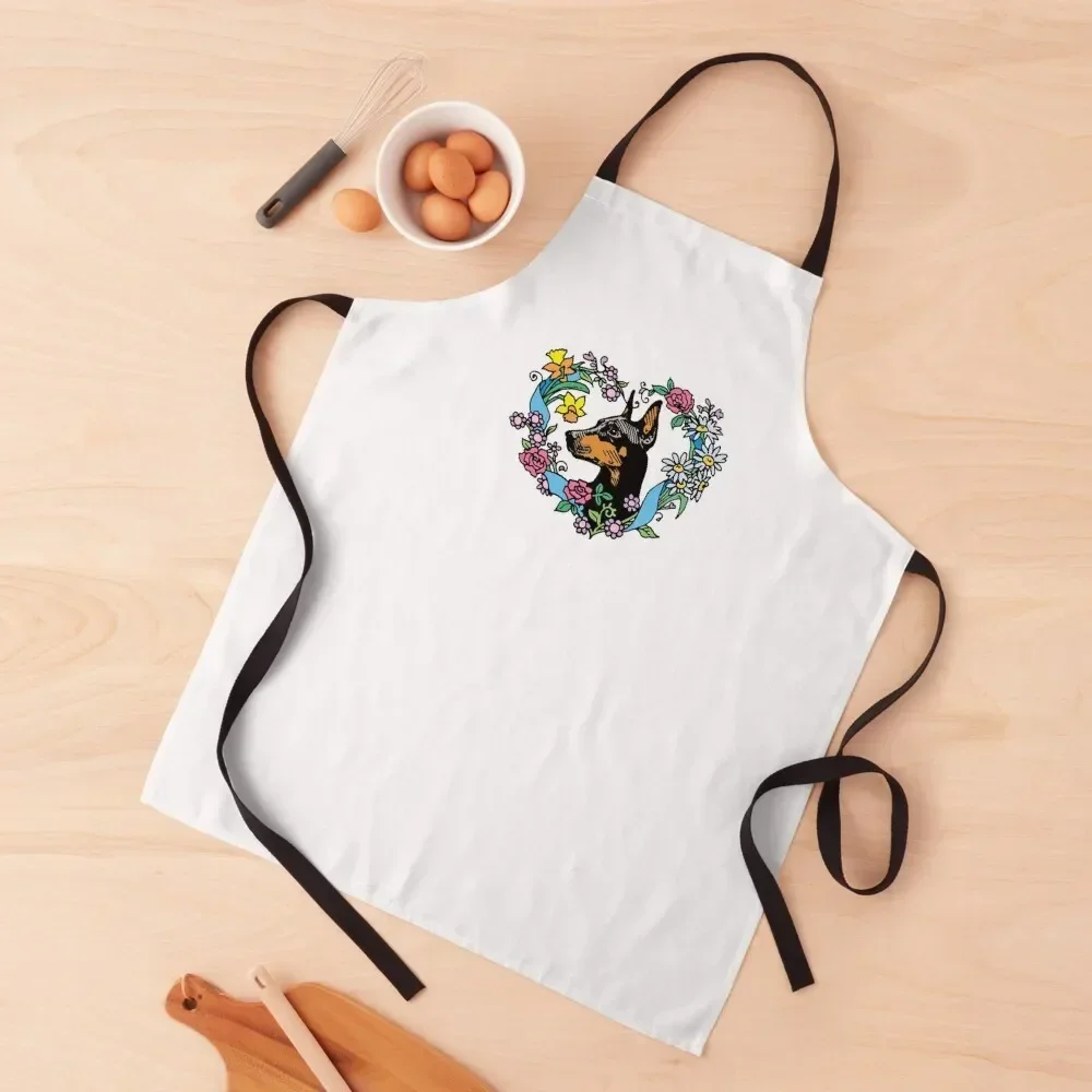 

Dobe Flower Heart Apron Customizable Woman kitchen woman for women with pocket Apron