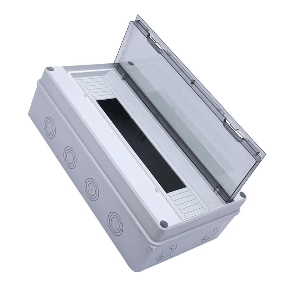 

Plastic 18 Circuit Breaker Box Waterproof Dustproof HT 18 Grey Electrical Junction Case Outdoor ABS Weather Proof Small