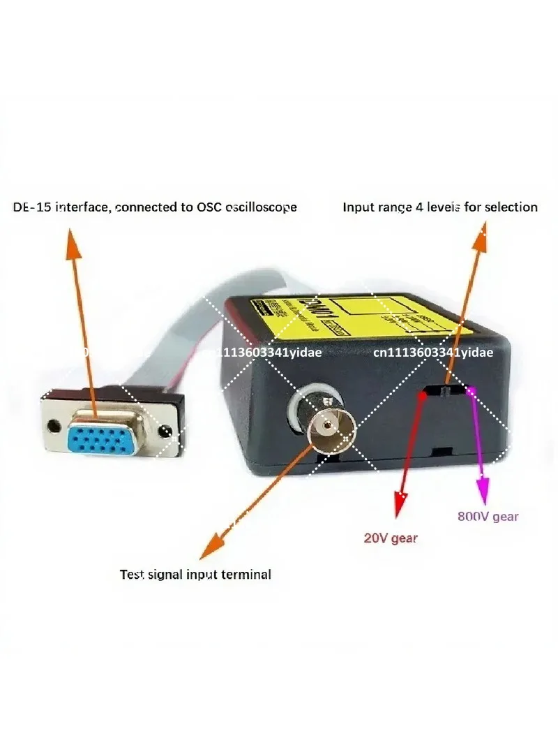 Oscilloscope Differential Isolation Module 800V Voltage Protection Bandwidth 50KHz 100KHz 200KHz