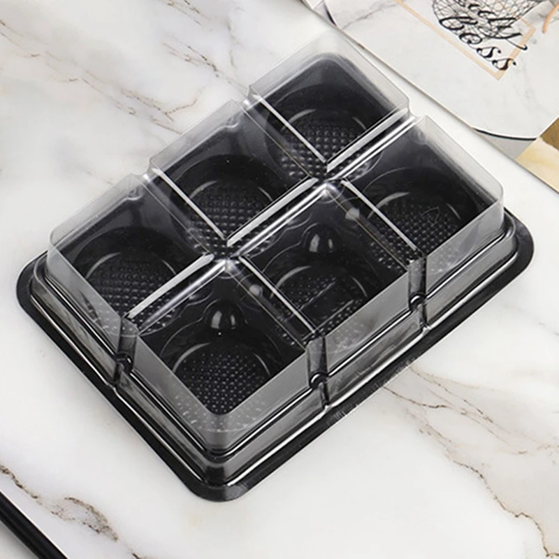 

Набор из 100 прозрачных пластиковых форм для лунных пряников, кексов и моти с 6 ячейками