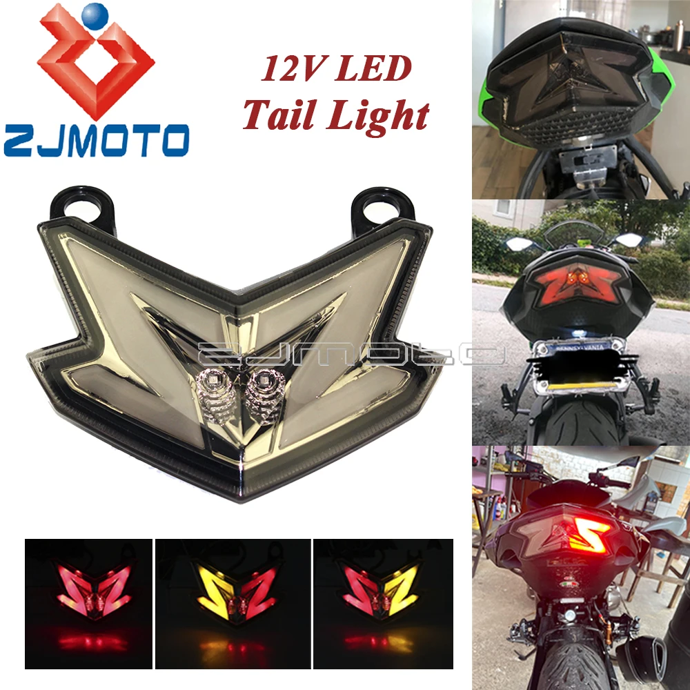 

Motorcycle LED Integrated Blinker Rear Stop Brake Tail Light Turn Signal Light For Kawasaki Z800 NINJA ZX-6R 636 ZX6R 2013 2014