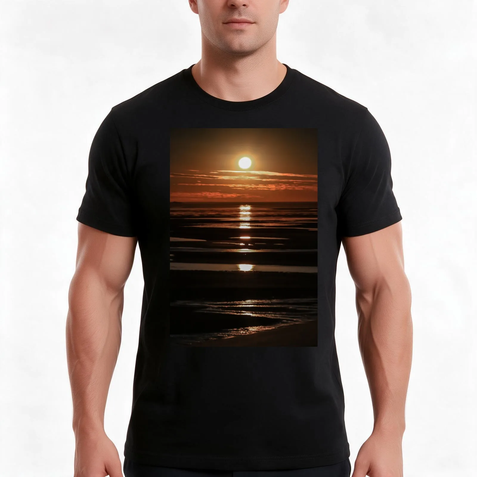 Stairway to the moon T-Shirt, Summer Casual Cotton Tee, Oversized Streetwear Tops, Vintage Graphic Print, Loose Fit Short Sleeve