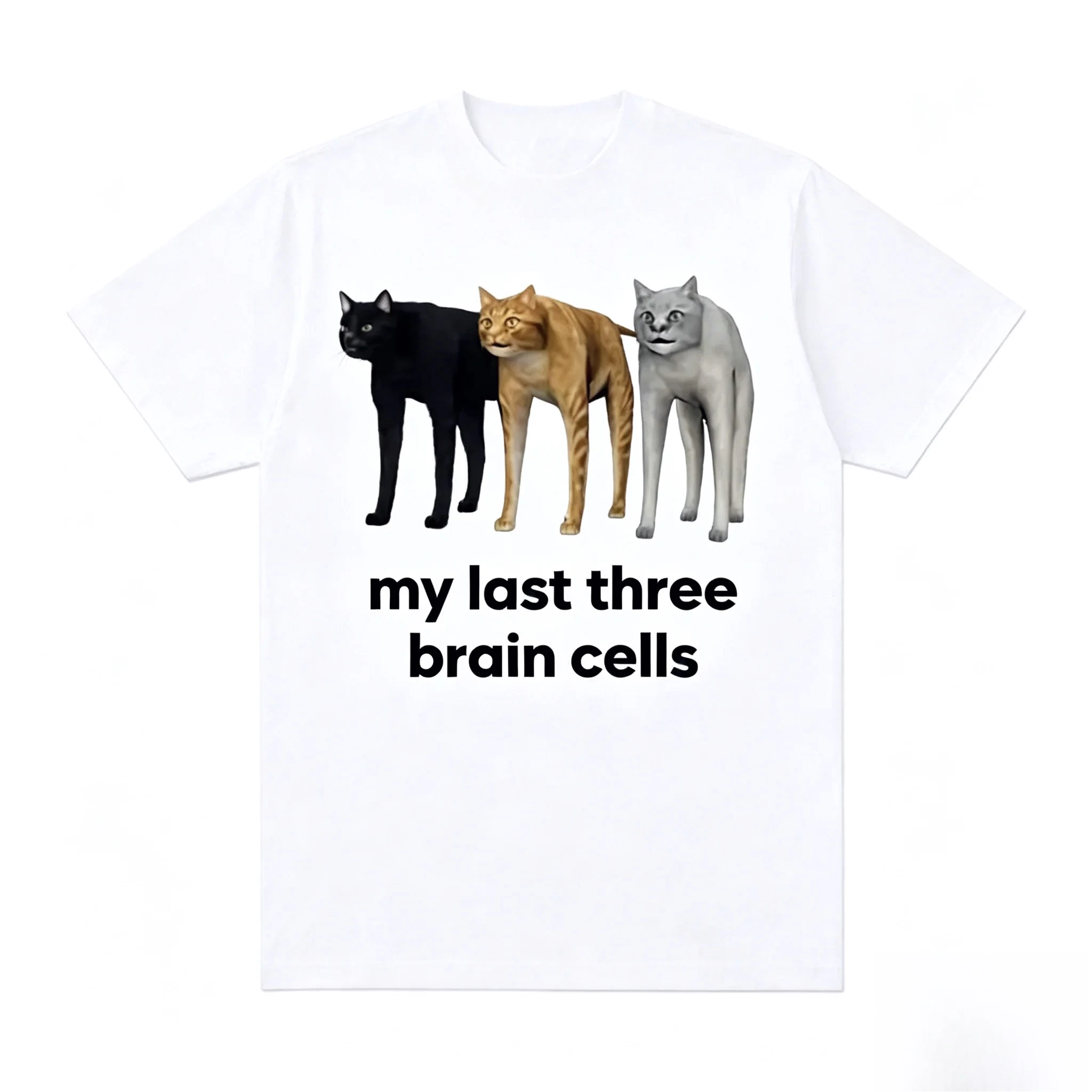 Funny I Eat Cement Cursed Cat Meme T-shirt Breathable Casual Sport T-shirt Women's Comfortable Fashion Y2k Graphic Cheap Clothes