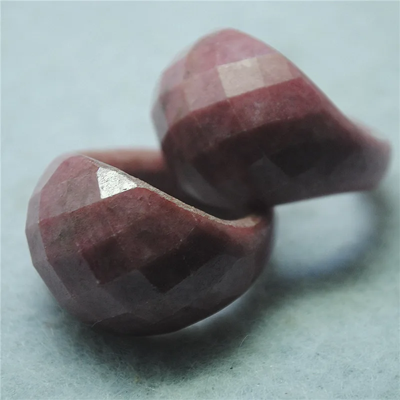 1PC Mens Finger Rings Natural Rhodonite Faceted Surface Hole Diameter 18MM VERY POPULAR FOR PARTY WEARING GOOD FOR YOUR