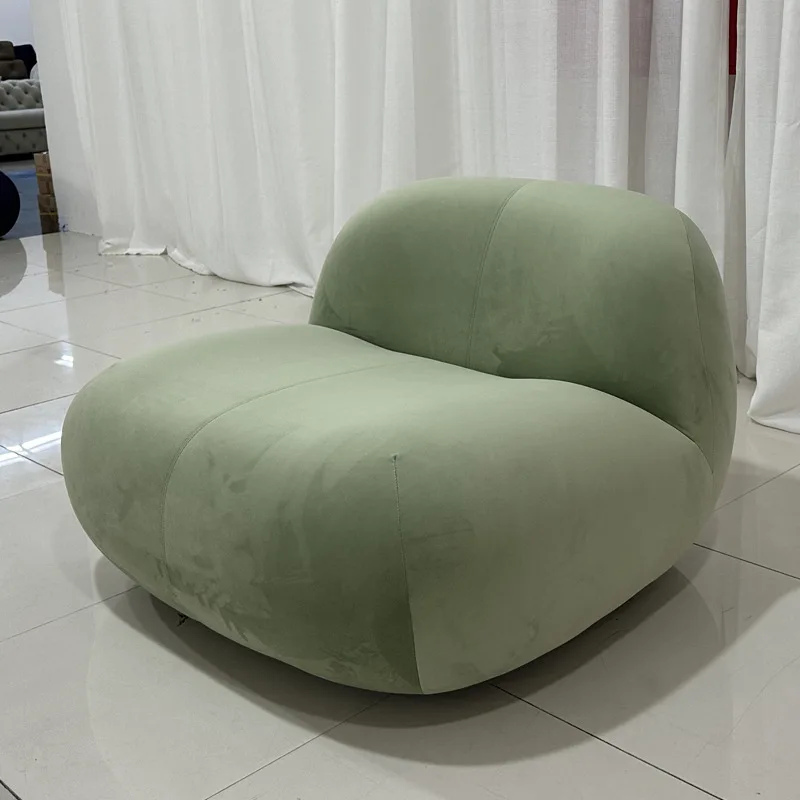 

Cream wind lazy sofa chair Internet celebrity living room bedroom balcony beauty salon Nordic simple fabric sofa