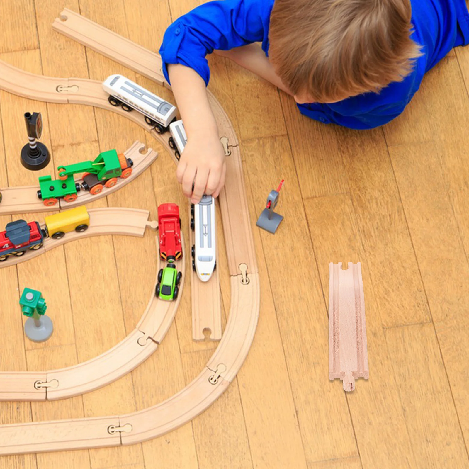 The Train Bulk Track Child 3d Puzzle Railway Tracks Wood DIY For Year Old