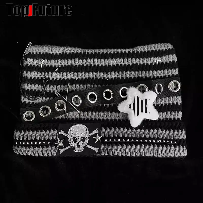 Mulheres e Homens Lolita Punk Beanie Hat, Orelha Longa de Coelho, Streetwear Gótico, Tampas De Orelha De Gato, Chapéu Steampunk, Harajuku, Y2K Meninas, Mão Fazer