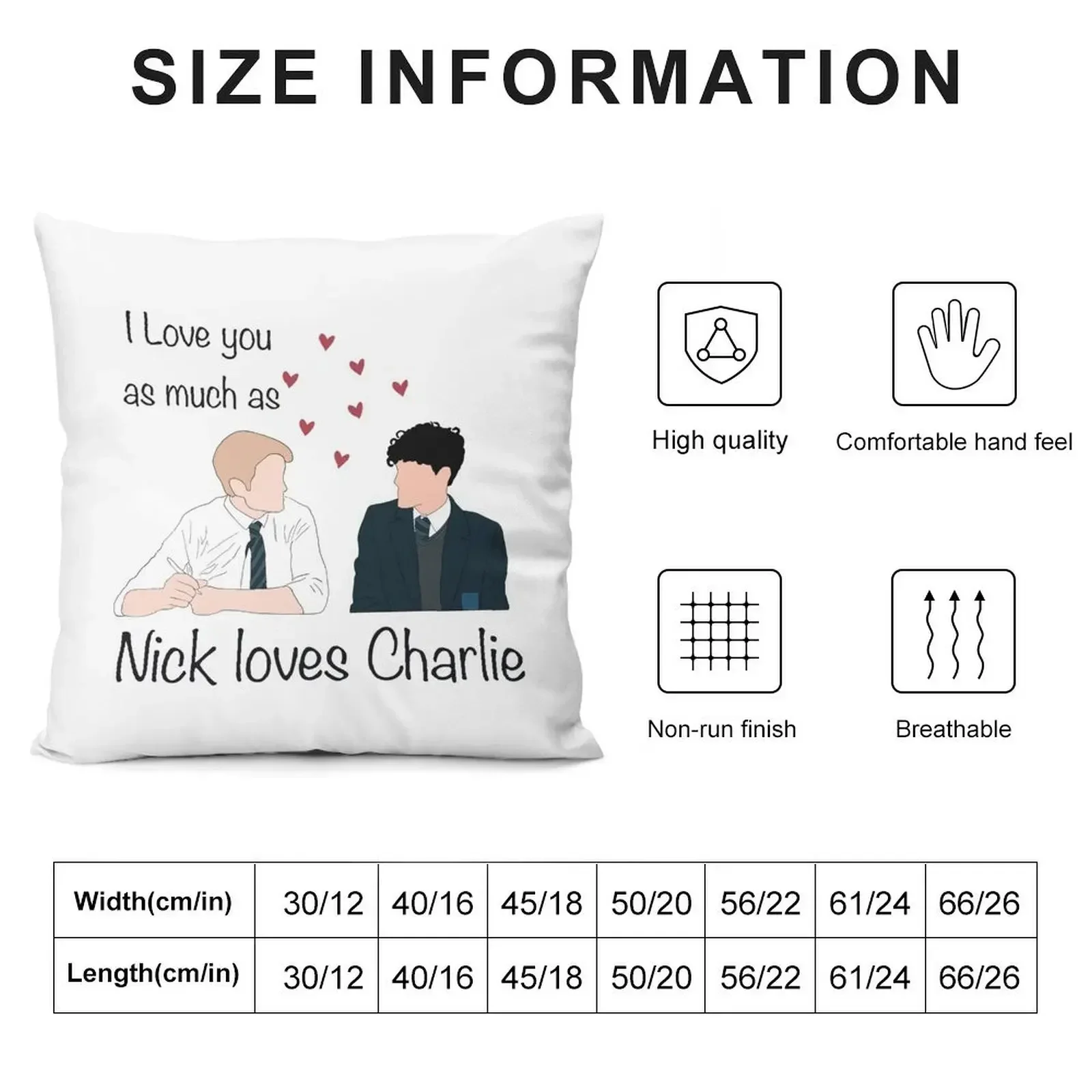 I love you as much as Nick loves Charlie Throw Pillow Sofas Covers Marble Cushion Cover pillow