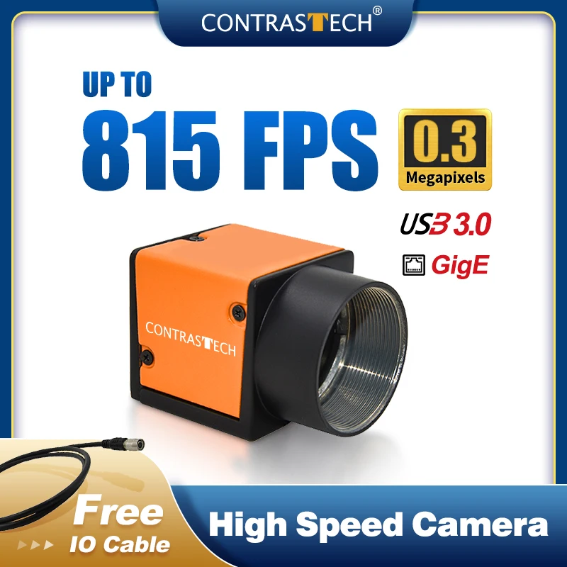 0.3MP 1000fps PYTHON300 Golf Swing 1/4” GigE USB3.0 High Speed Machine Vision Camera for Industrial Inspection Contrastech