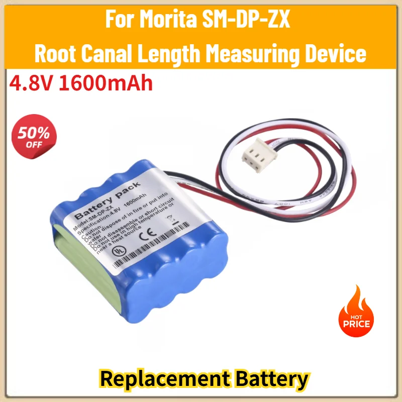 4.8V 1600mAh Battery for Morita SM-DP-ZX Root Canal Length Measuring Device High Quality Replacement Battery