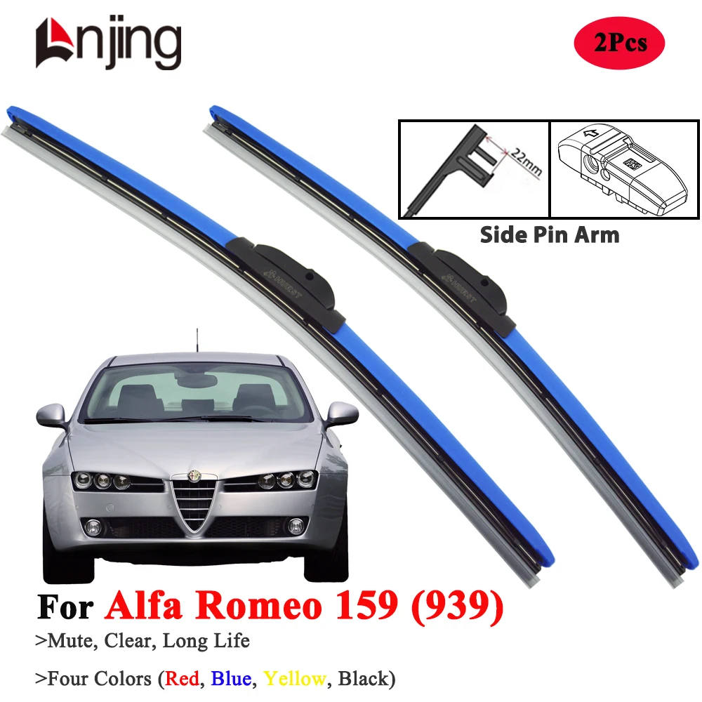

LNJING Blue Wiper Blades For Alfa Romeo 159 Sportwagon 939 2005-2011