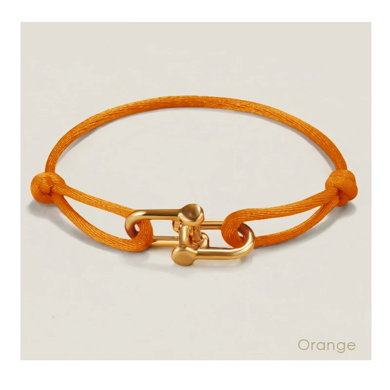 MOONLIGHT Classic Adjustable U-Shape Charm Bracelets for Women High Quality Silk Rope Bracelet Female Jewelry Gifts Wholesale